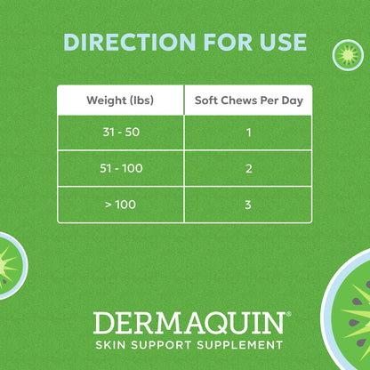 Dermaquin Skin Support Large Dogs 31+ lbs 60 ct