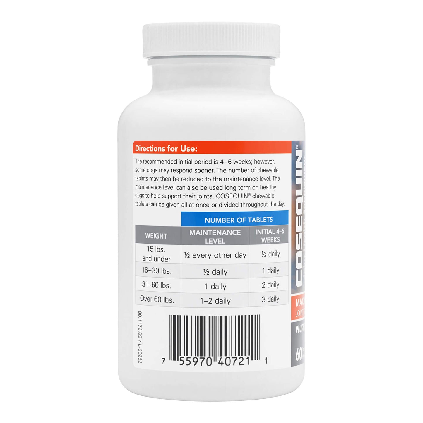 cosequin ds with msm for dogs  60 chewable tablets