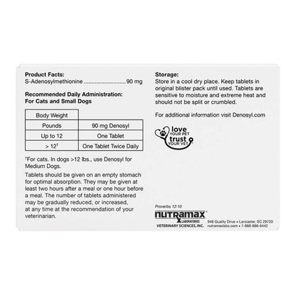 Denosyl for Small Dogs and Cats  30 Stabilized Tablets