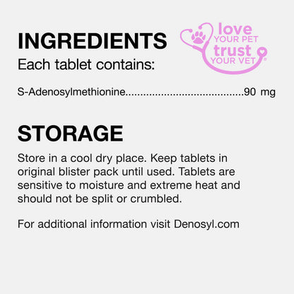 Denosyl for Small Dogs and Cats  30 Stabilized Tablets