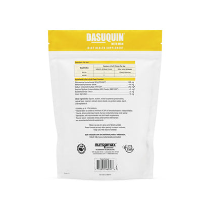 Nutramax Dasuquin with MSM for Small to Medium Dogs, Joint Health Supplement, Soft Chews, 84 Count