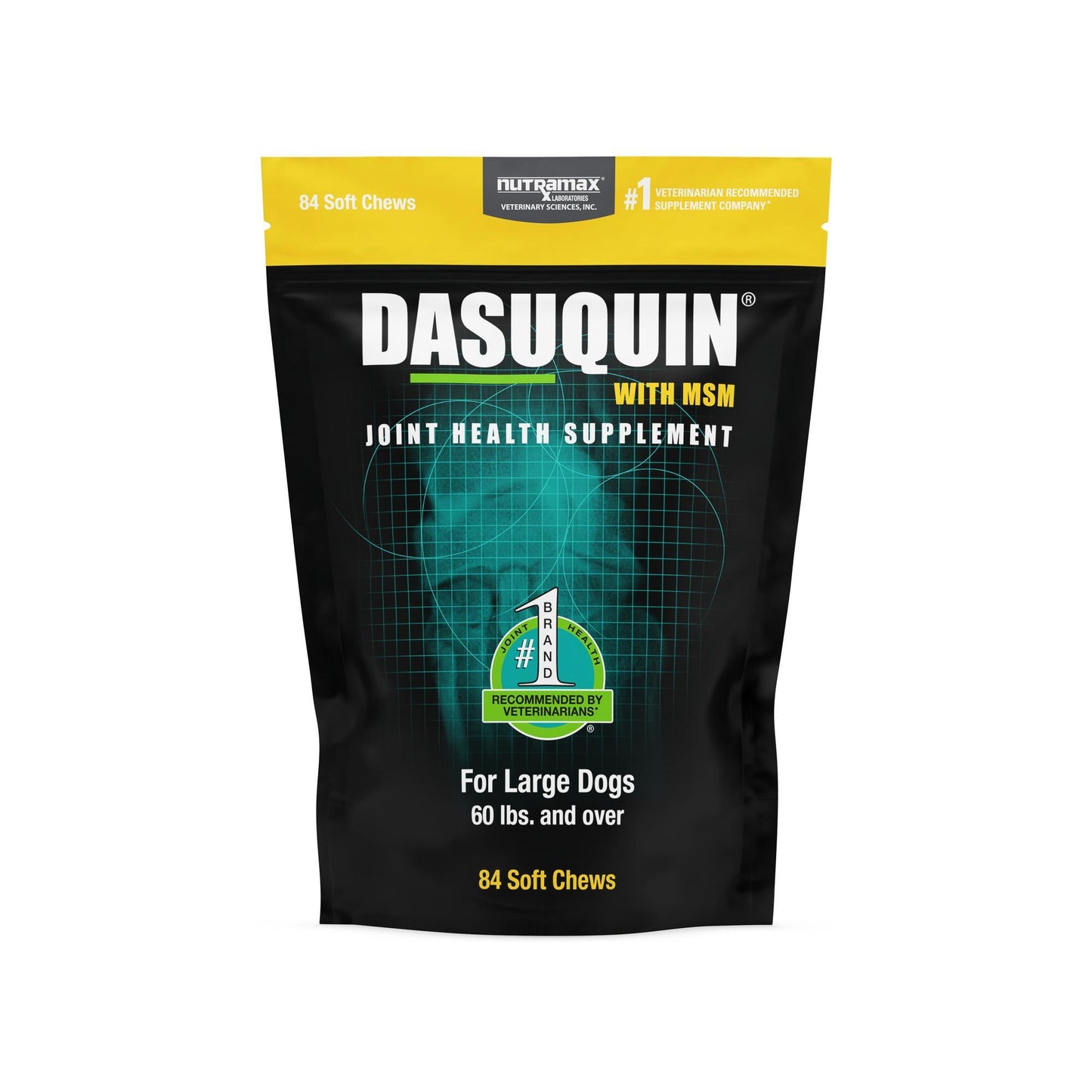 nutramax dasuquin with msm for large dogs 60lbs and over, joint health supplement, soft chews, 84 count