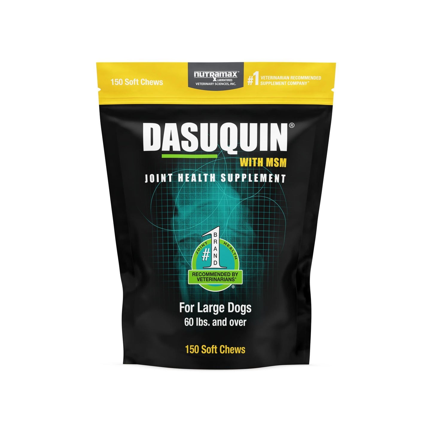 nutramax dasuquin with msm for large dogs 60lbs and over, joint health supplement, soft chews, 150 count