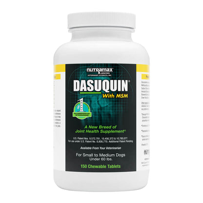 Nutramax Dasuquin with MSM for Small to Medium Dogs, Joint Health Supplement, Chewable Tablets, 150 Count