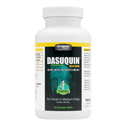 Nutramax Dasuquin with MSM for Small to Medium Dogs, Joint Health Supplement, Chewable Tablets, 84 Count