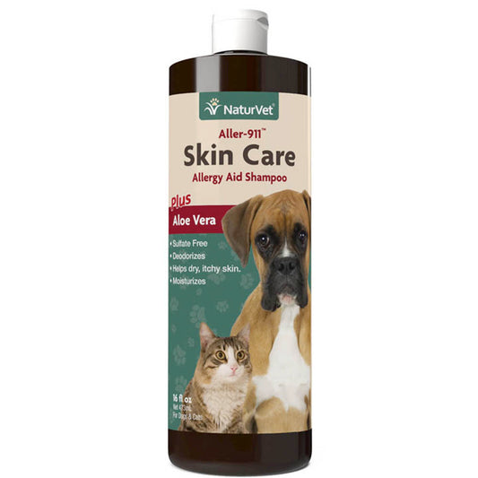 Aller-911 Skin Care Allergy Aid Shampoo Plus Aloe Vera for Dogs & Cats  16 fl oz