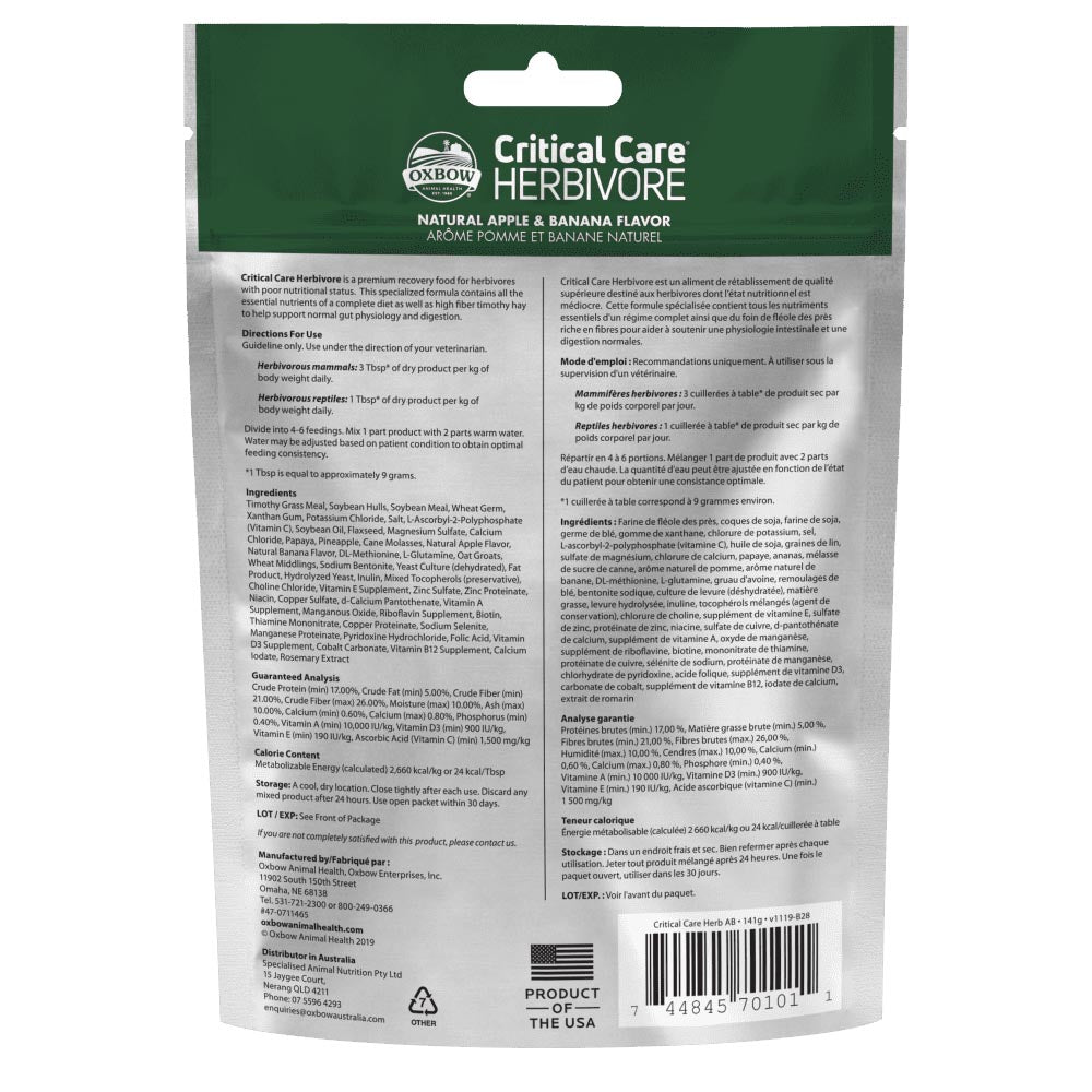 critical care  apple banana  141 gram bag