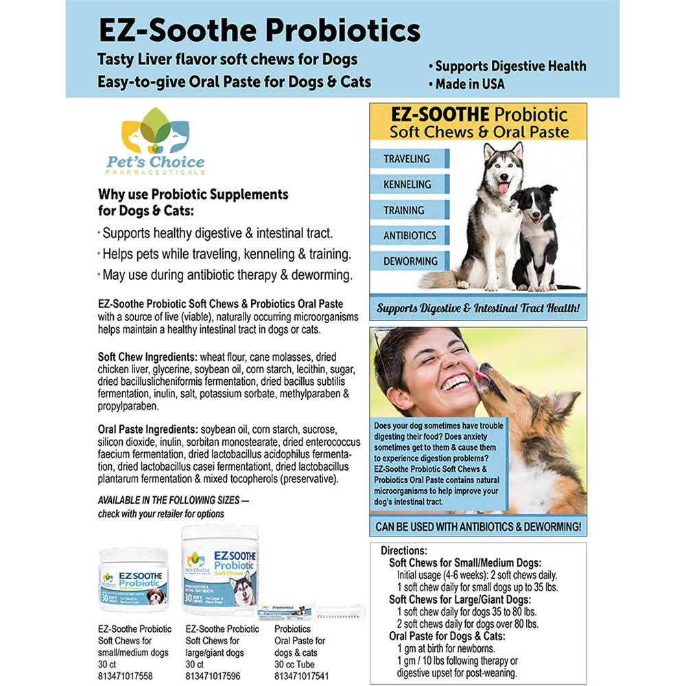 ez-soothe probiotic oral paste, 30cc
