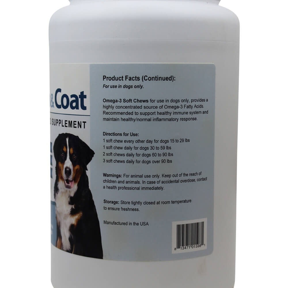 skin & coat omega 3 soft chews, large to giant dogs, 150 ct