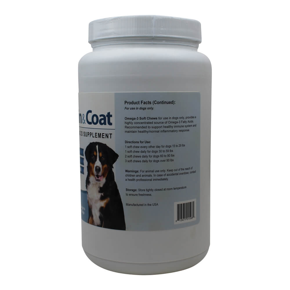 skin & coat omega 3 soft chews, large to giant dogs, 150 ct