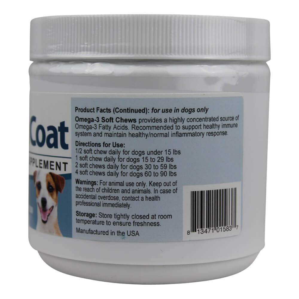 skin & coat omega 3 soft chews, small to med dogs, 60 ct