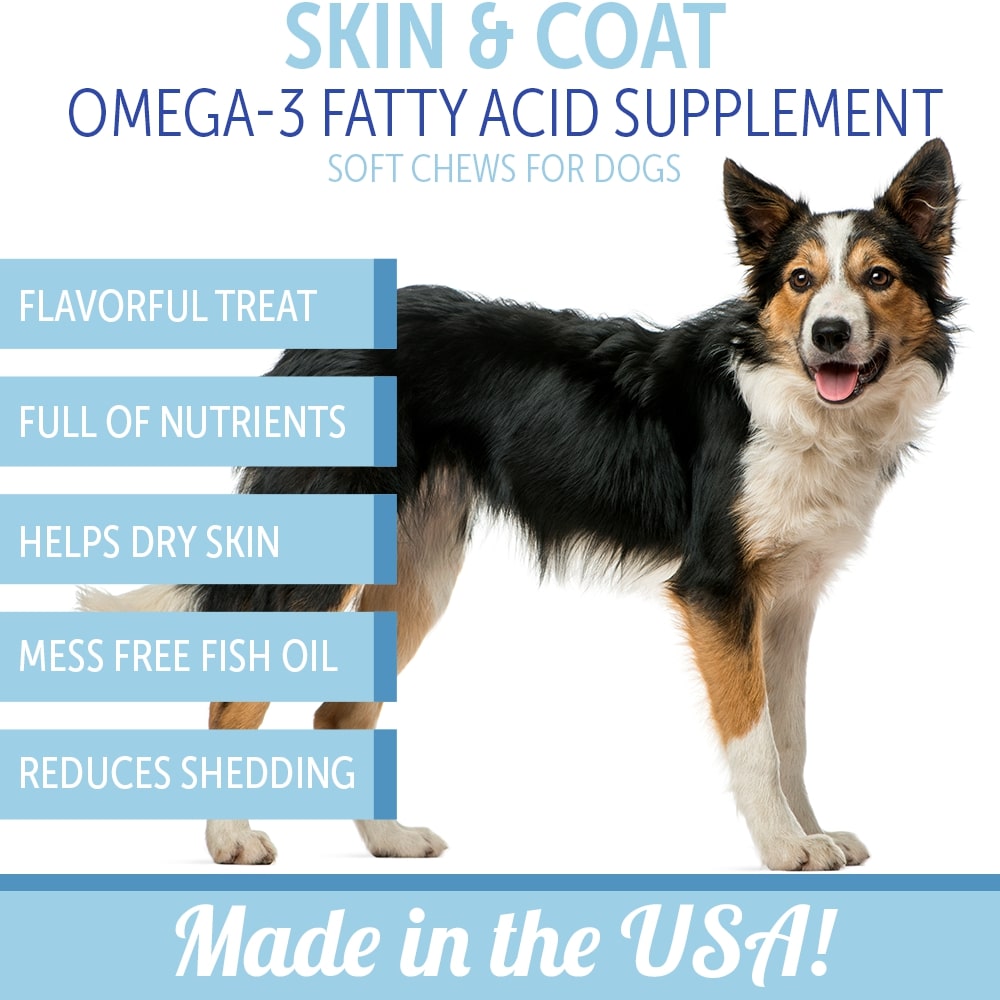 skin & coat omega 3 soft chews, small to med dogs, 60 ct