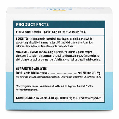 Pet's Choice Gut Instincts Probiotic Supplement Powder Packets for Cats, 30 ct, Veterinary Formulated Cat Probiotics with Vitamins for Gut Health, Digestive Balance, Diarrhea Support, Chicken Flavor