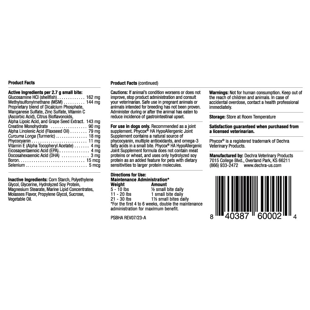 phycox h/a small bites  (120ct)