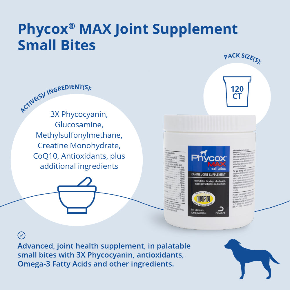 phycox max canine small bites  120 ct