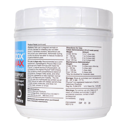 Phycox MAX Hypoallergenic (HA) Dog Joint Supplement Soft Chews, 90 Ct