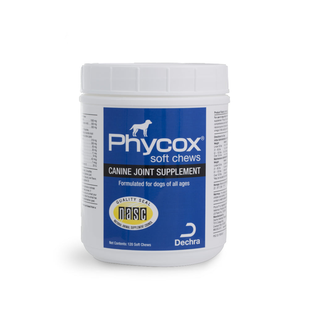phycox canine joint support soft chews, 120 ct