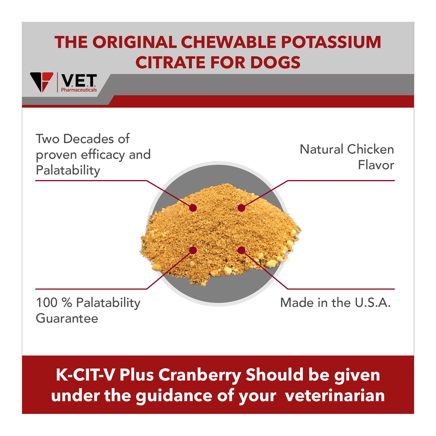 k-cit-v plus cranberry 300 gm granules for dogs and cats