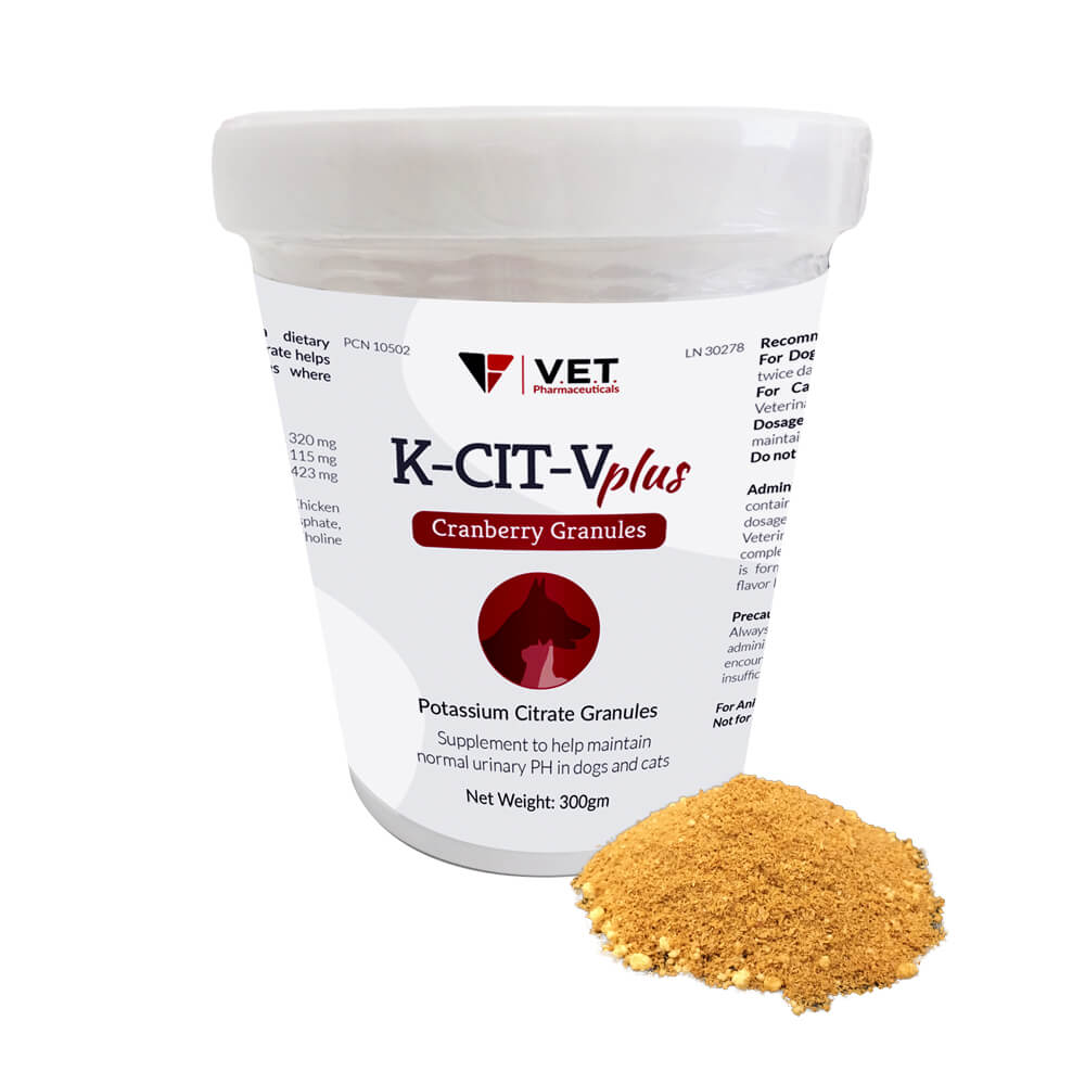 k-cit-v plus cranberry 300 gm granules for dogs and cats