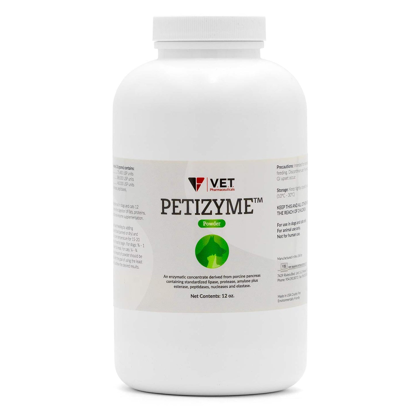 petizyme digestive aid powder for dogs and cats, 12oz
