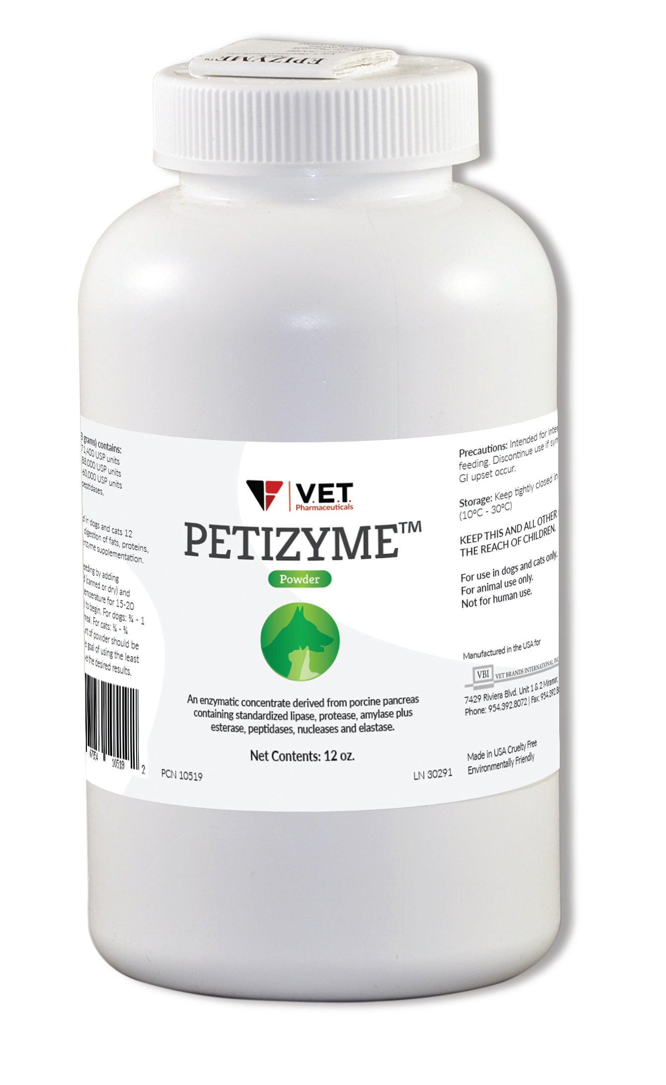 petizyme digestive aid powder for dogs and cats, 12oz