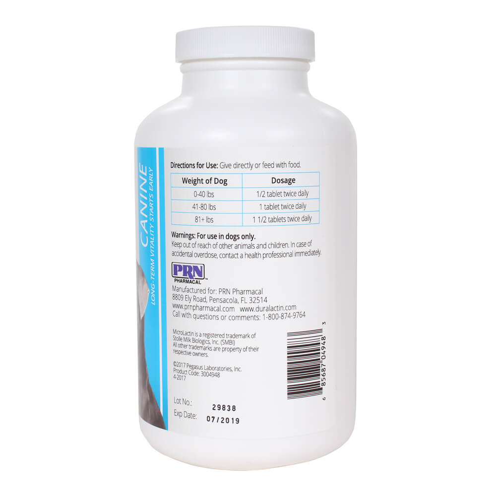duralactin canine chewable tablets, 180 ct
