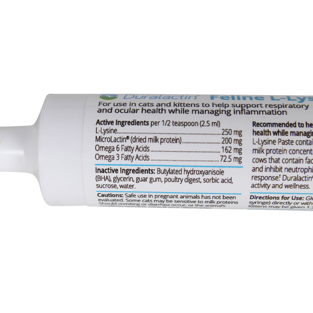 duralactin feline l-lysine  32.5 ml syringe