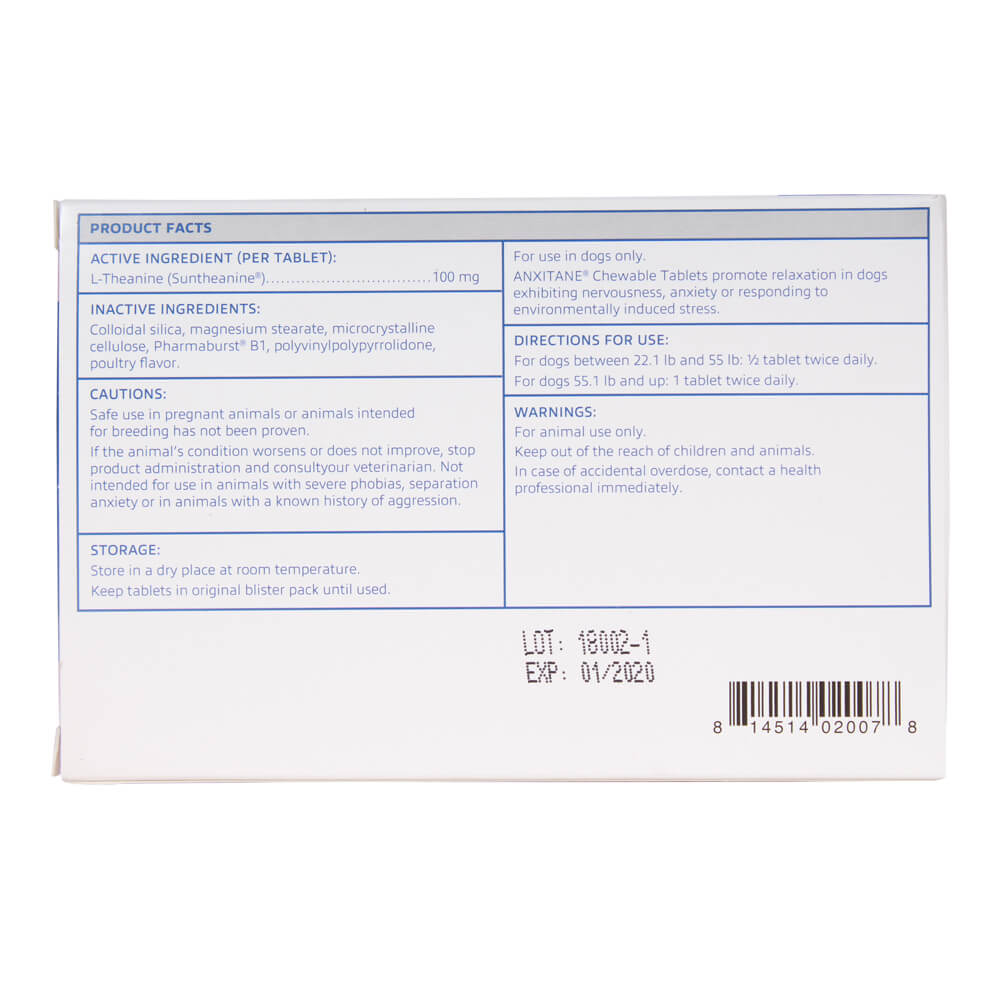 anxitane m & l  (l-theanine)  for dogs  30 tablets