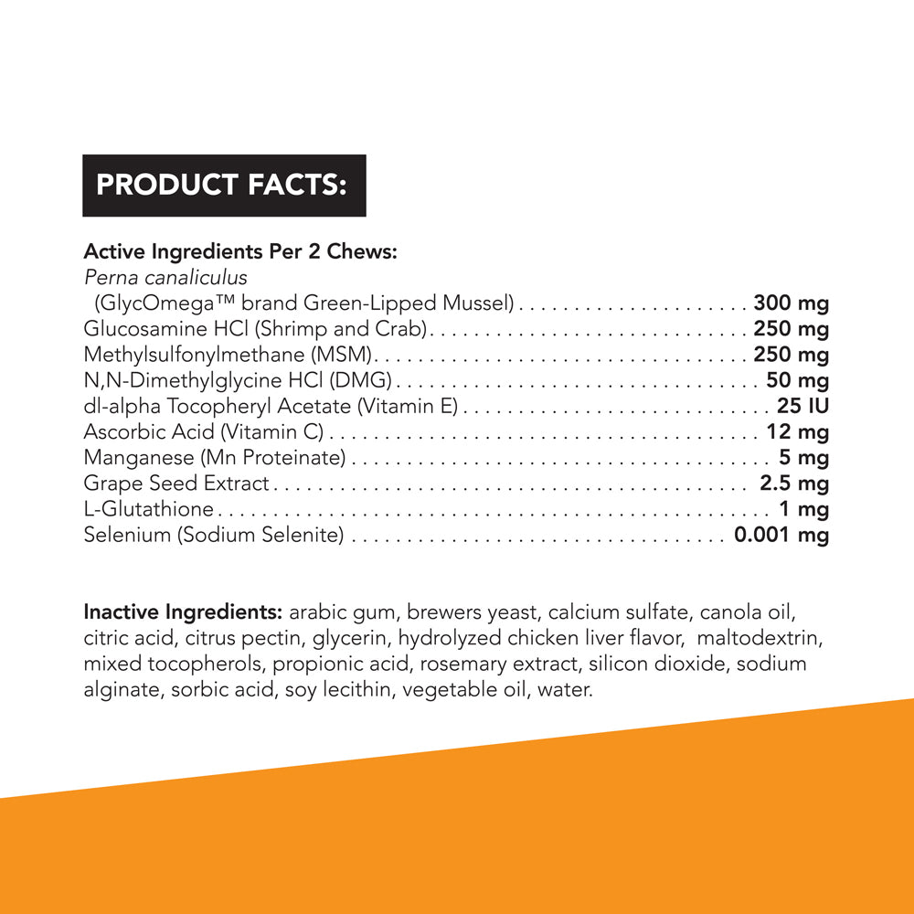 glyco flex 3 joint support for small dogs  60 bite sized chews