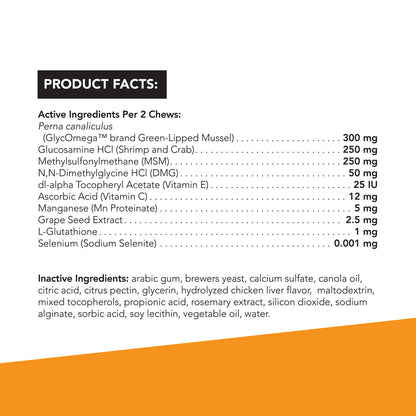Glyco Flex 3 Joint Support for Small Dogs  60 Bite Sized Chews