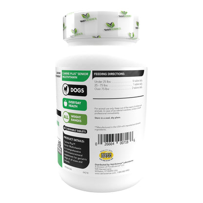 Canine Plus  Senior  Multivitamin Formula for Older Dogs  60 Chewable Tablets
