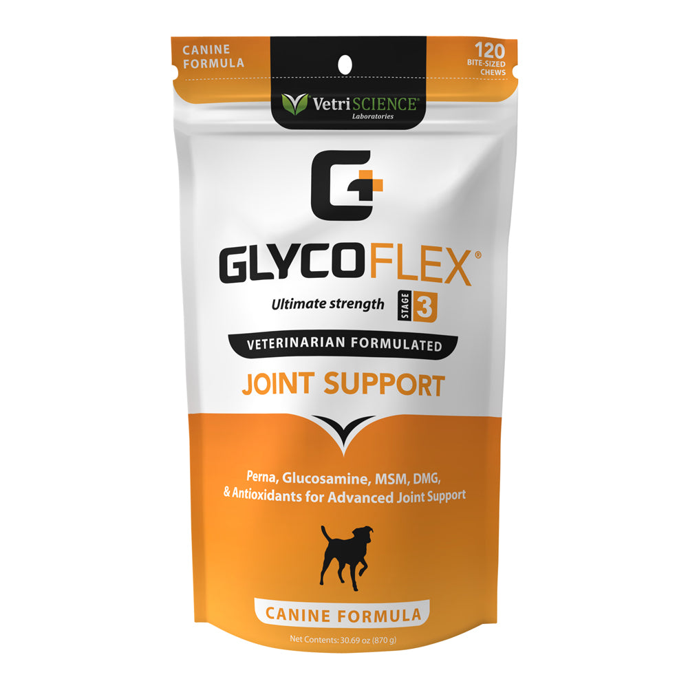 glyco flex 3 joint support for dogs  120 bite sized chews