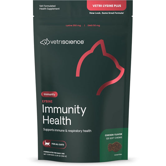 VetriScience Vetri Lysine Plus for Cats  120 Bite-Sized Chews