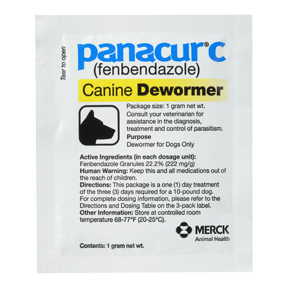 Panacur C Canine Dewormer (fenbendazole granules), 10lbs (Yellow)