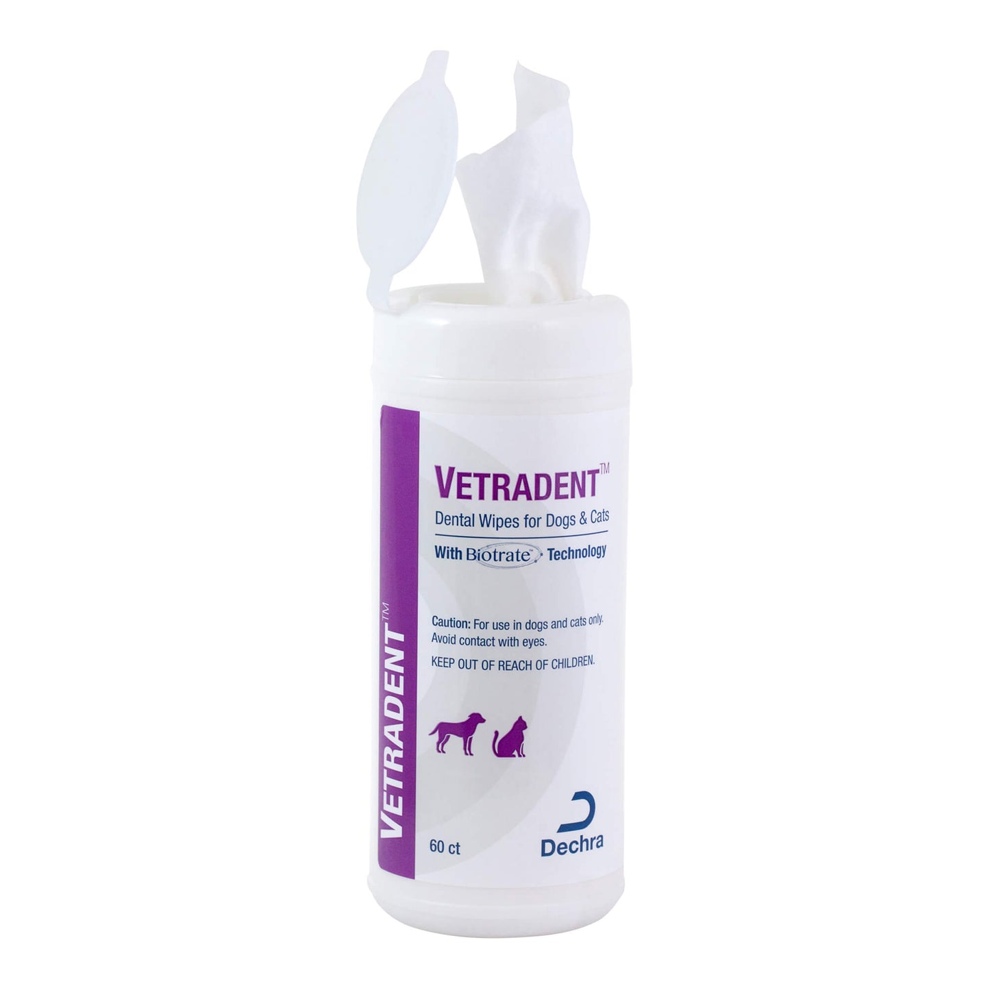 vetradent dental wipes, 60 ct