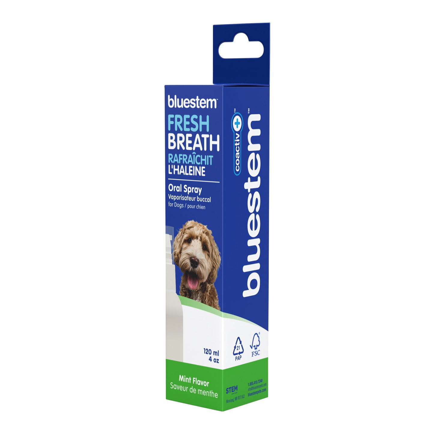 bluestem oral dog spray mint 4 fl oz