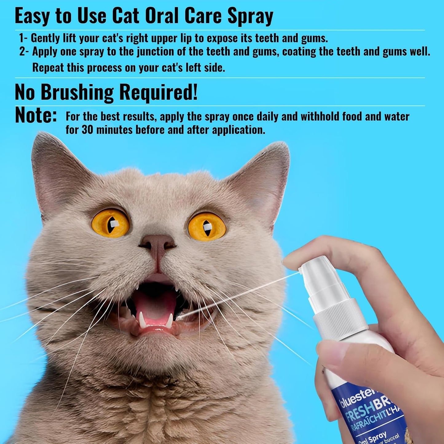 bluestem oral care cat spray 2 fl oz
