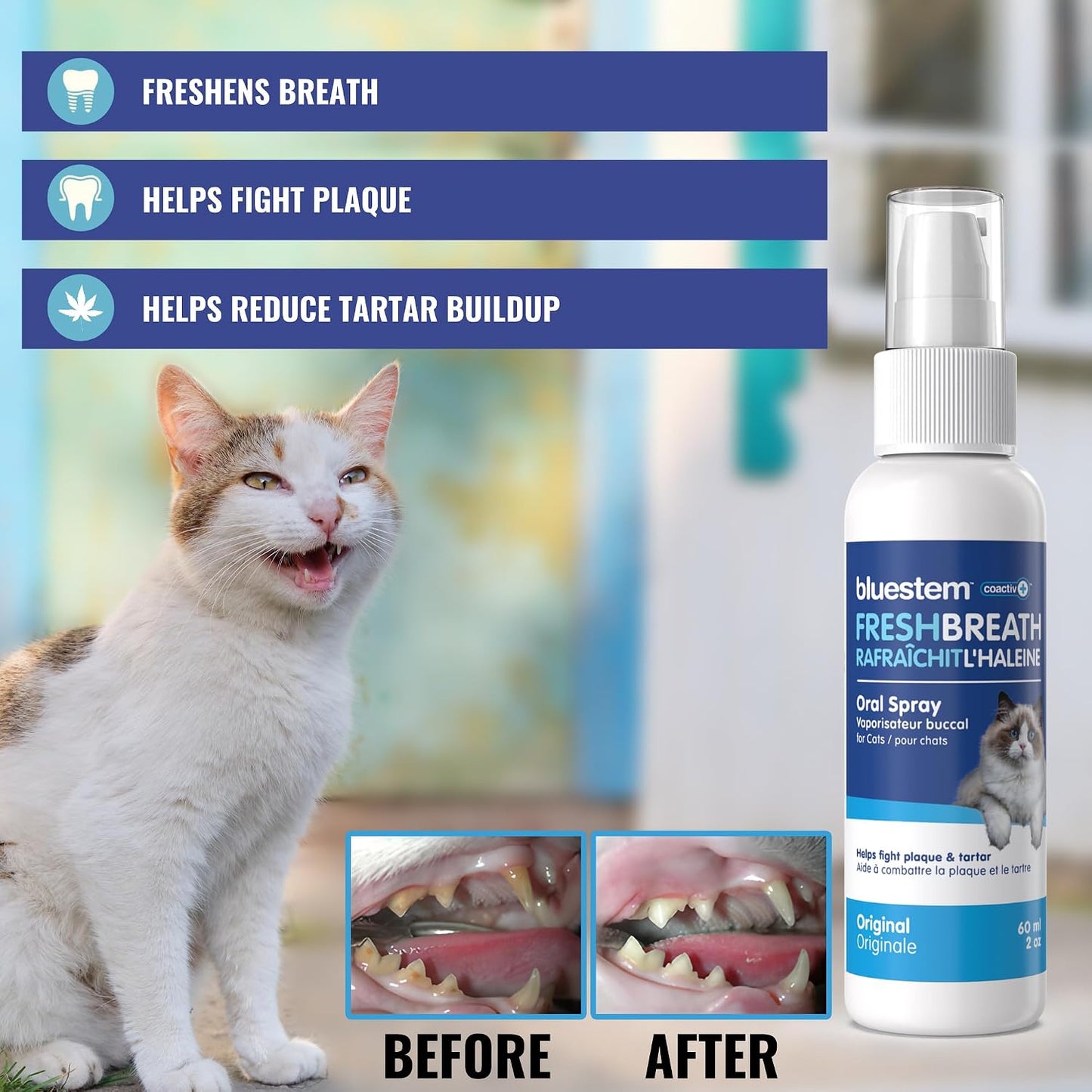 bluestem oral care cat spray 2 fl oz