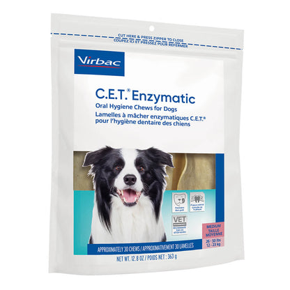 Virbac C.E.T. Enzymatic Oral Chews for Dogs 26-50 lbs, 30 ct