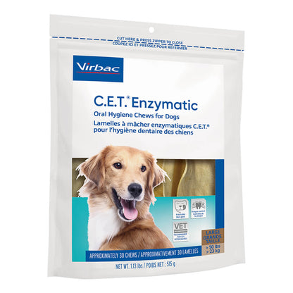 Virbac C.E.T. Enzymatic Oral Chews for Dogs, >50 lbs, 30 ct