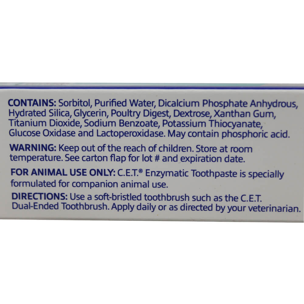 virbac c.e.t. enzymatic pet toothpaste for dogs & cats, poultry, 2.5 oz