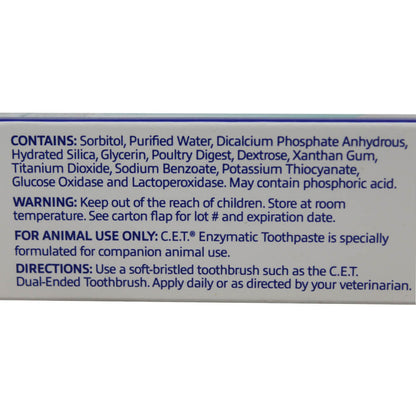 Virbac C.E.T. Enzymatic Pet Toothpaste for Dogs & Cats, Poultry, 2.5 oz