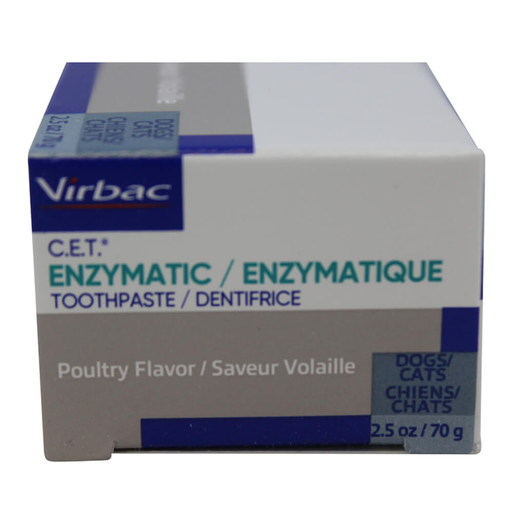 virbac c.e.t. enzymatic pet toothpaste for dogs & cats, poultry, 2.5 oz