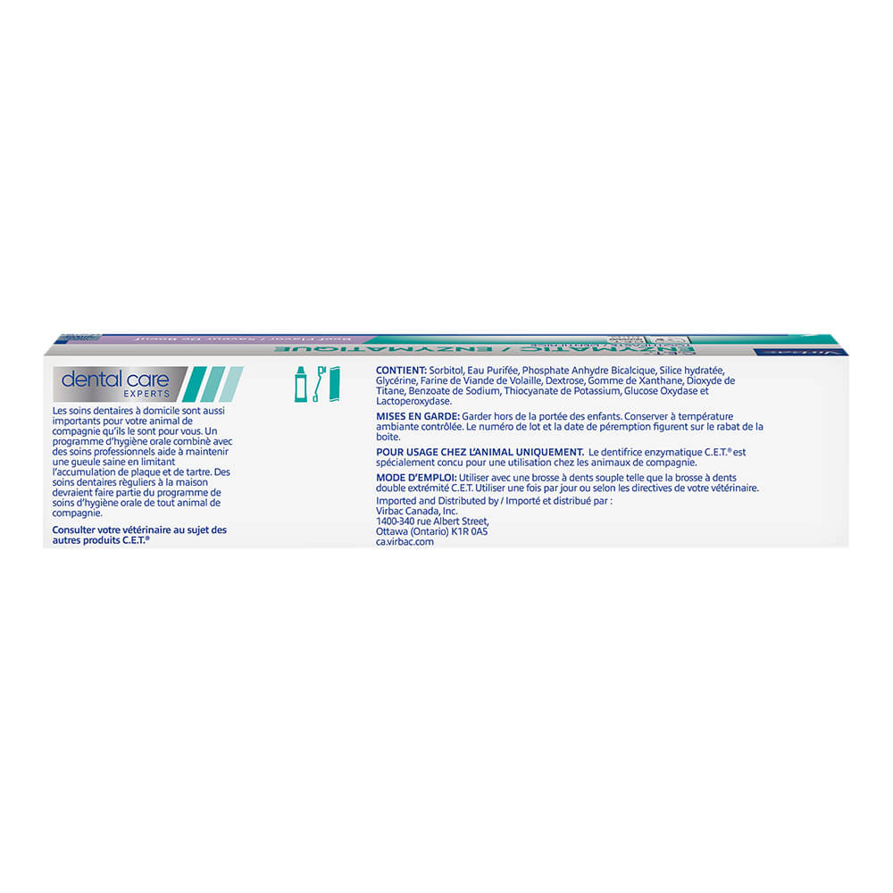 virbac c.e.t. enzymatic pet toothpaste for dogs & cats, beef, 2.5 oz