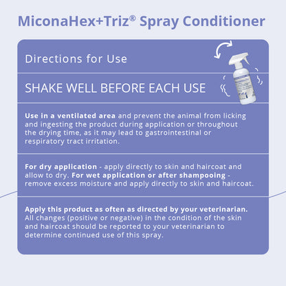 Miconahex+ Triz Spray for Dogs  Cats and Horses, 16 oz