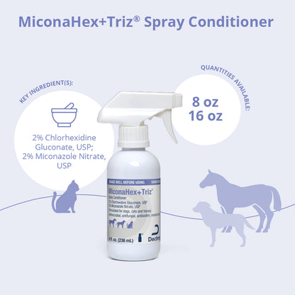 Miconahex+ Triz Spray for Dogs  Cats  and Horses, 8 oz