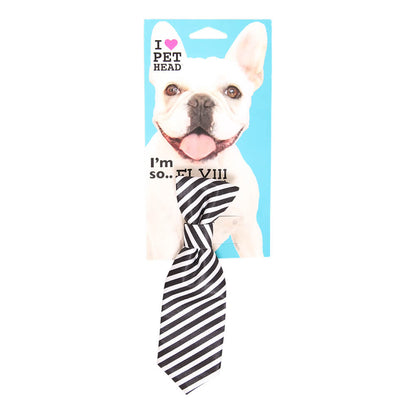Pet Head I'm So Fly Black & White Stripe Tie