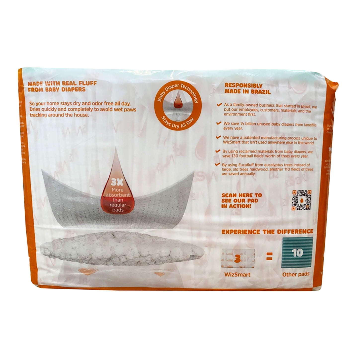 wizsmart heavyweight dog pee pads for large dogs, puppies, seniors – ultra absorbent, leak proof, odor control, quick dry, xl training pads with stay put tabs – 23.5" x 31.5", 14 cup capacity
