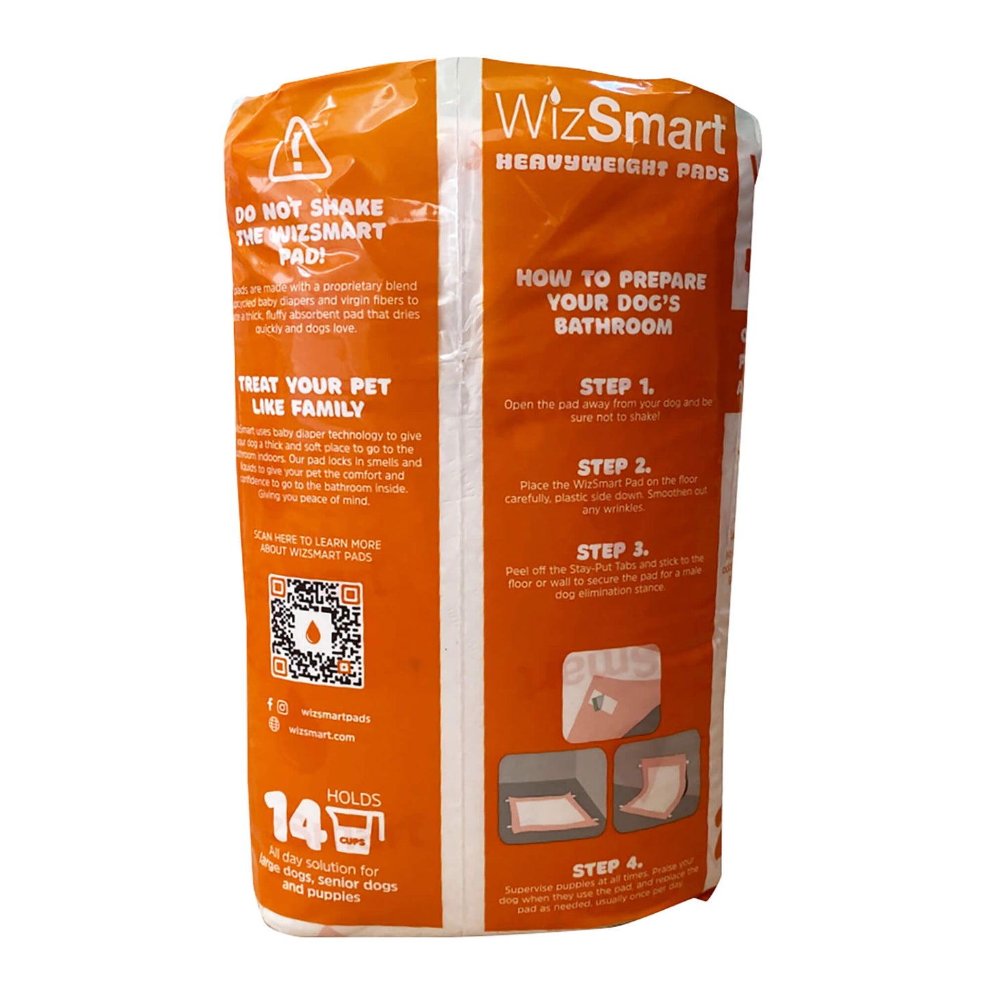 wizsmart heavyweight dog pee pads for large dogs, puppies, seniors – ultra absorbent, leak proof, odor control, quick dry, xl training pads with stay put tabs – 23.5" x 31.5", 14 cup capacity