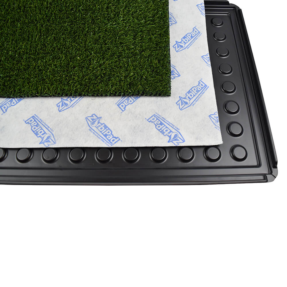 indoor dog potty system 16" x 24" (tray,pad,grass)